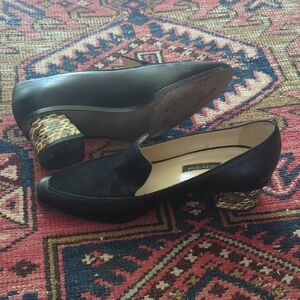Lafayette 148 Black and Gold Heels